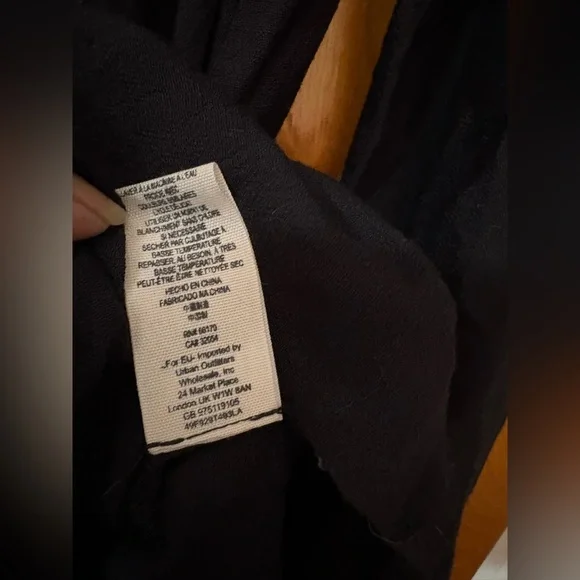 Free People black Lace-Up Tunic top M - Picture 9 of 10